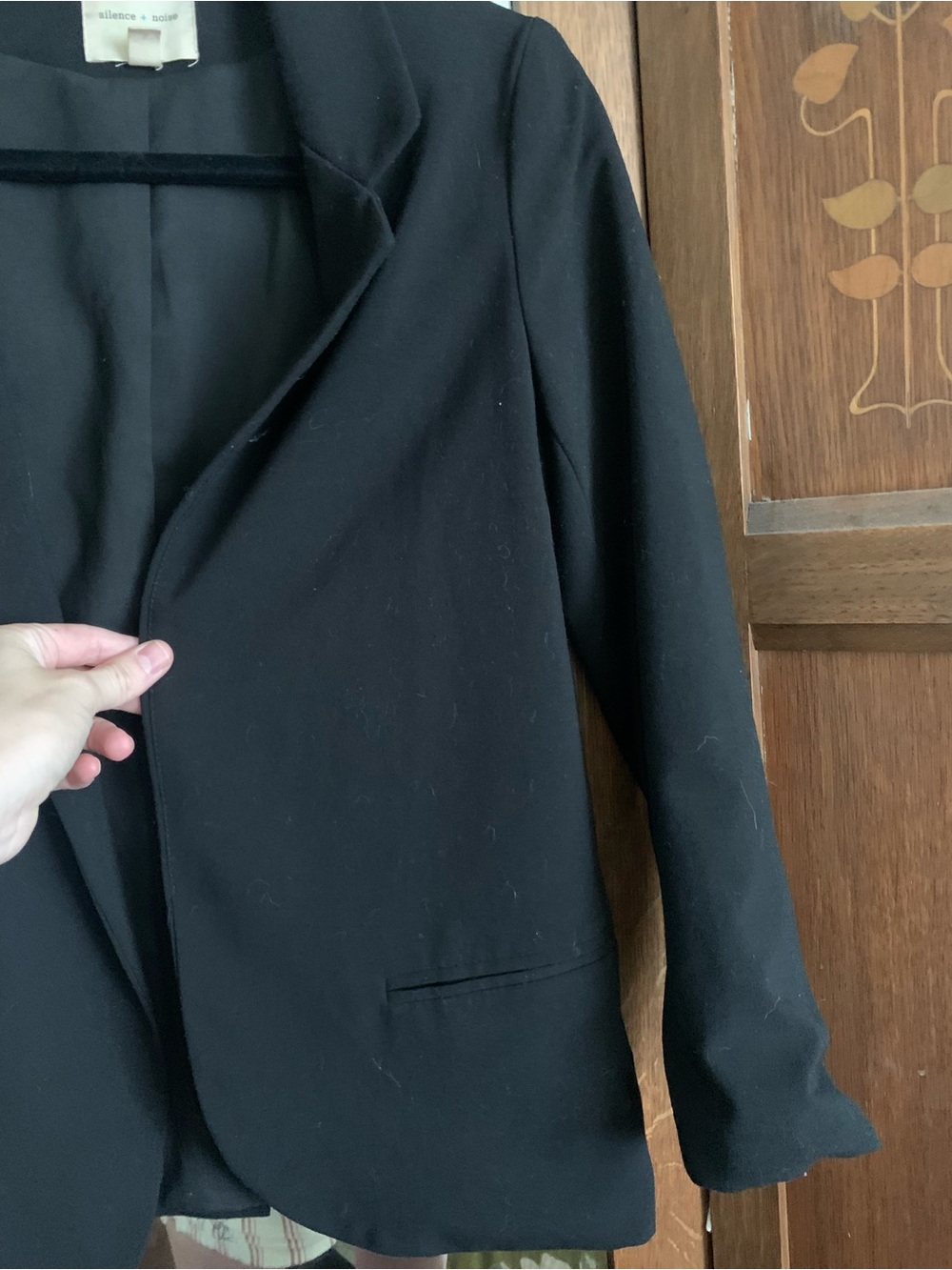 silence + noise Black Tailored Single-Button Blazer
